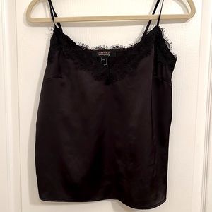 Forget 21 Black Silk Top